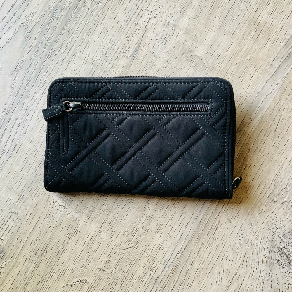 Vera Bradley Black Quilted Wallet OS - Picture 2 of 12